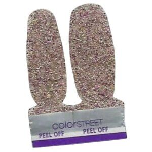 Color Street Tokyo Lights 2 Nail Polish Strips Gold Pink Glitter Twosies